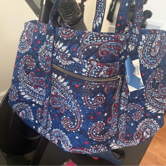 Vera Bradley Navy Paisley Tote - Picture 6 of 6
